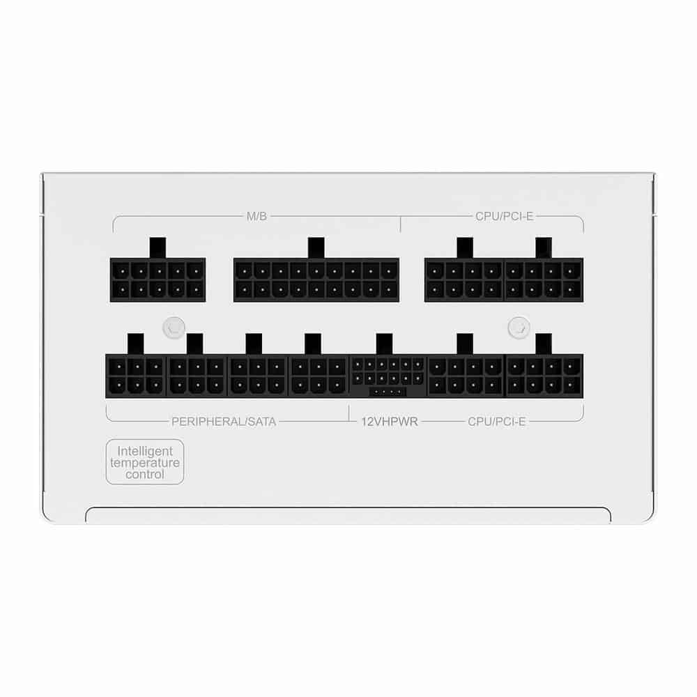(image for) GameMax GX-850 Pro 850 Watt Fully Modular PCIe Gen 5 ATX3.0 80+ Gold Power Supply White